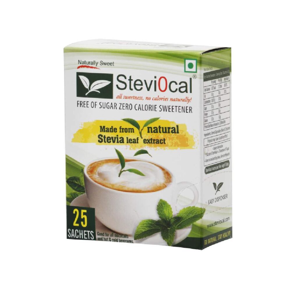 Stevi0cal best natural stevia Sweetener Monocarton – 25 Sachet Pack